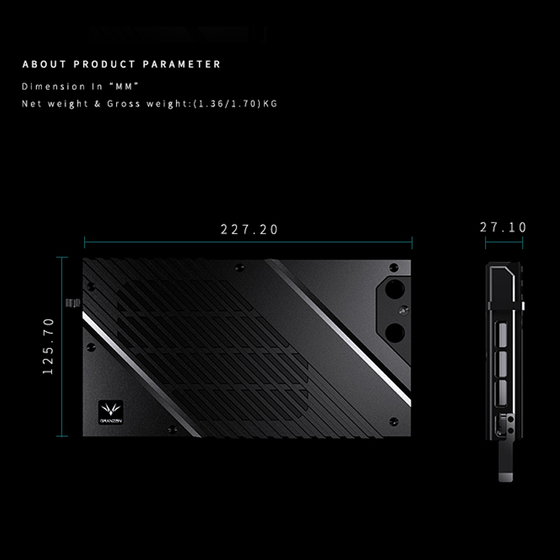 Granzon GBN-RTX4080FE bloc GPU - Rtx 4080 Water Cooling Block avis et prix