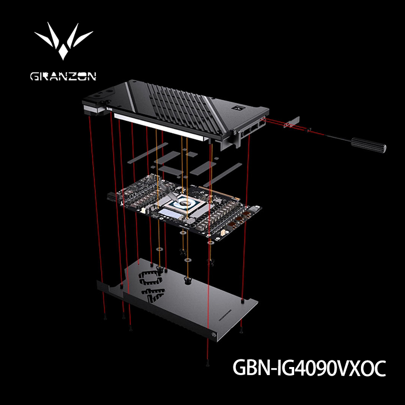 Bloc d'eau Granzon pour carte  - Rtx 4090 Water Block Full Cover avis et prix